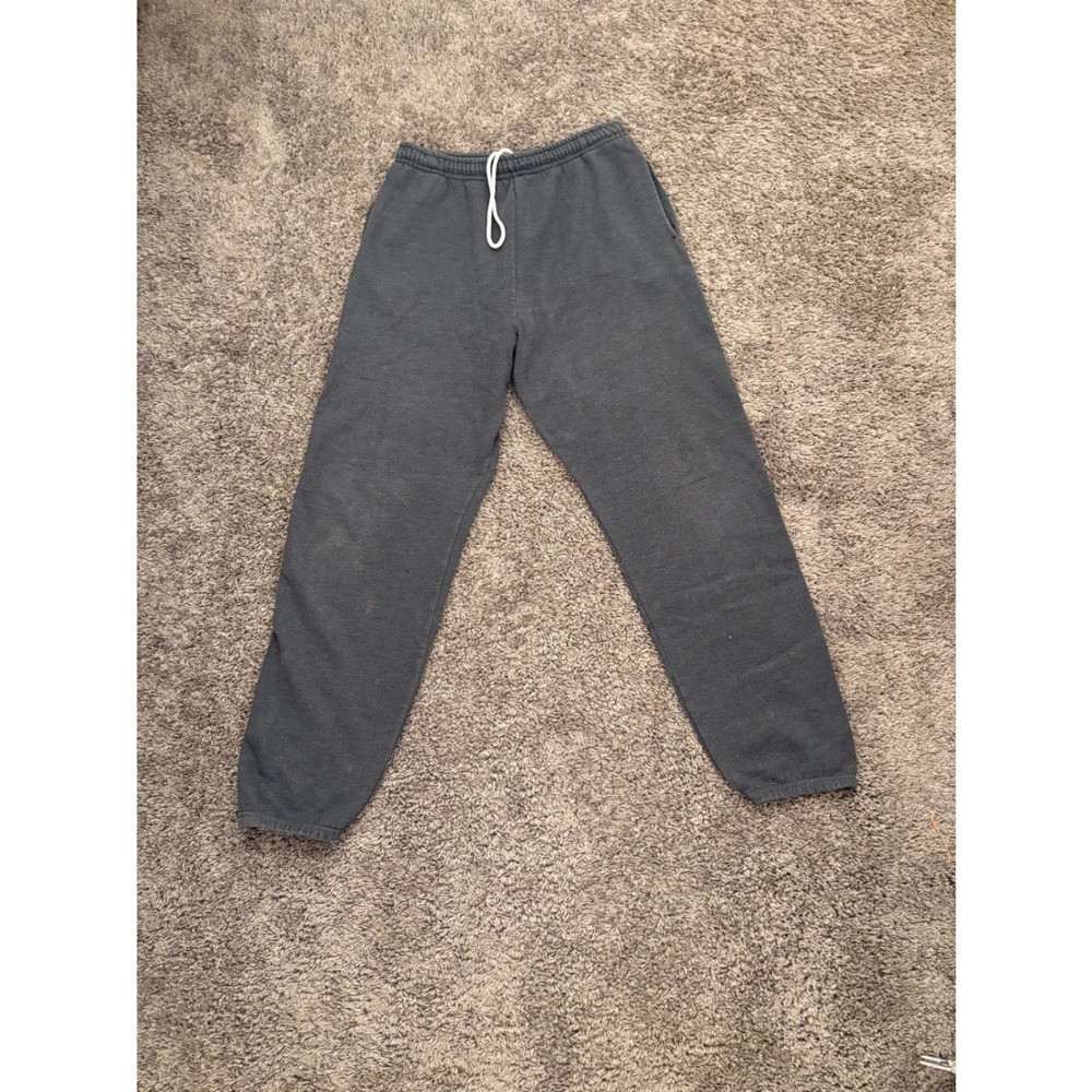 Unbranded Charcoal Grey Jogger Sweatpants Elastic Waist Drawstring Mens Medium